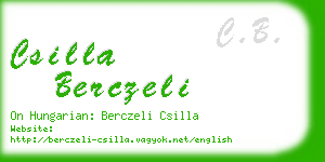 csilla berczeli business card